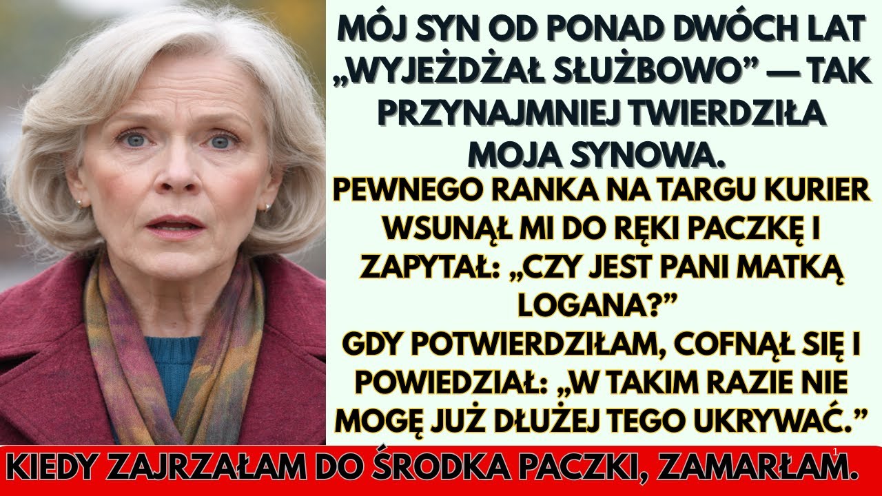 Wierzyłam, że mój syn wyjechał w delegację — aż do chwili, gdy kurier wręczył mi paczkę z jego...