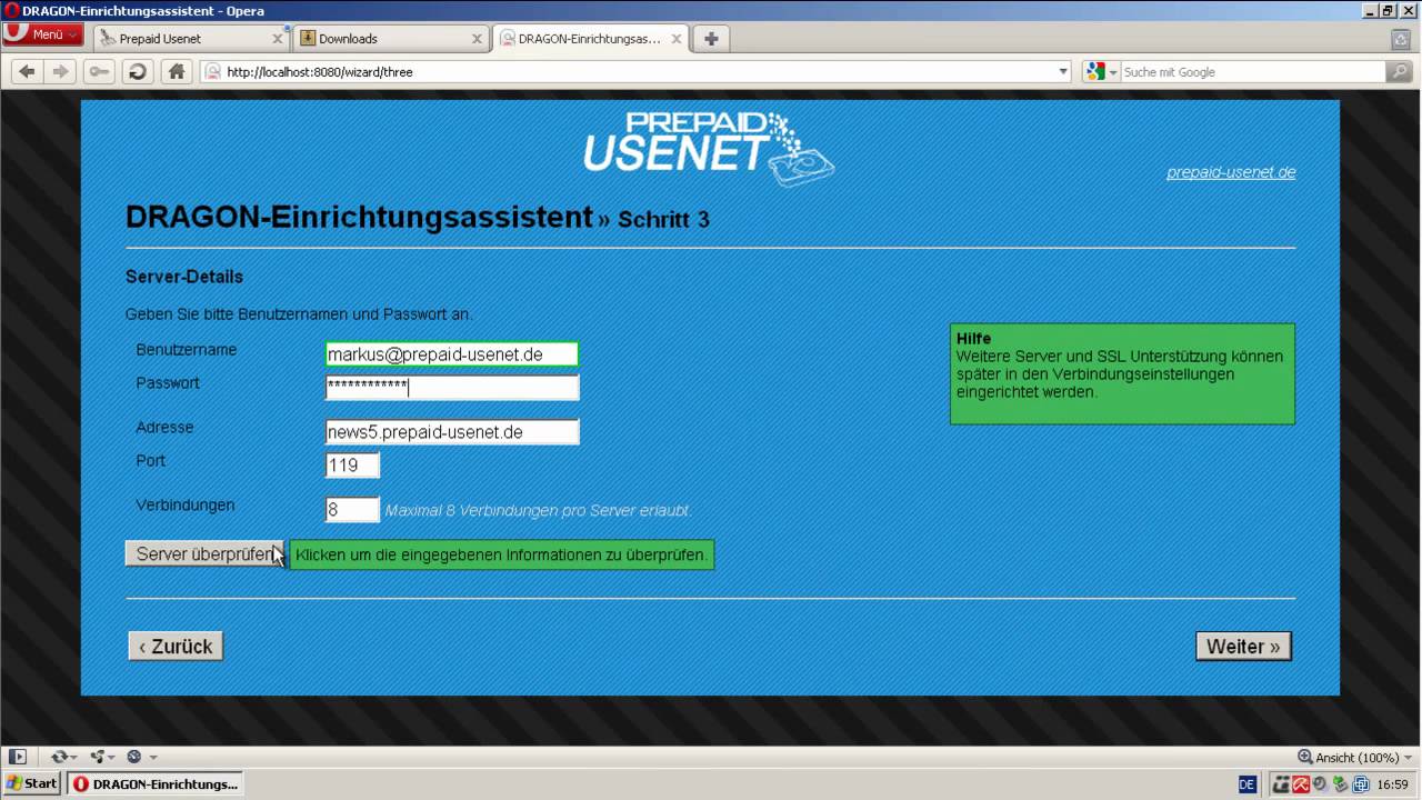 Prepaid-Usenet.de Tutorial 1: Installation, Einrichtung und Dateisuche sowie der erste Download