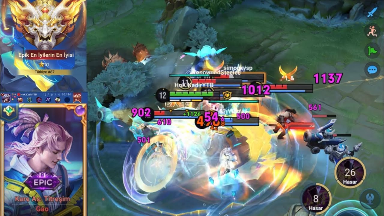 Honor Of Kings - BEST OF MİD LANE MVP GAO !!!