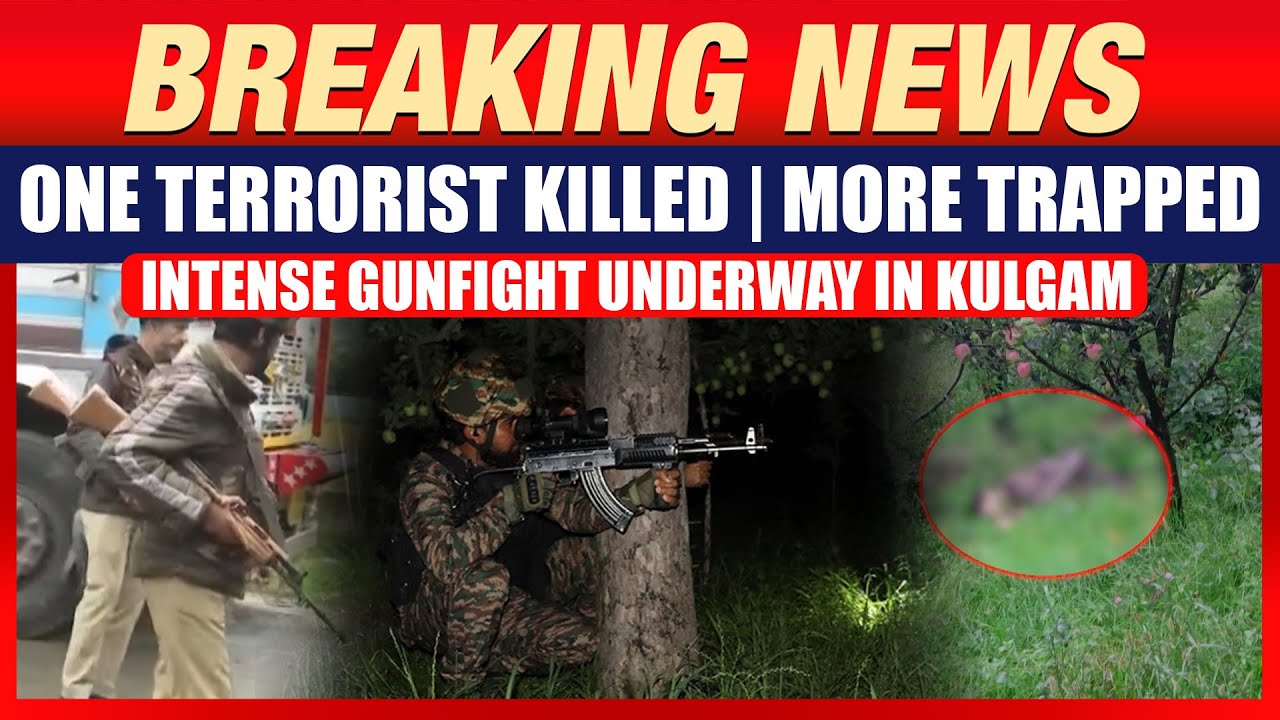 Kulgam Encounter | 2-3 Terrorists Trapped in South Kashmir Forest | Intense Gunfight Continues