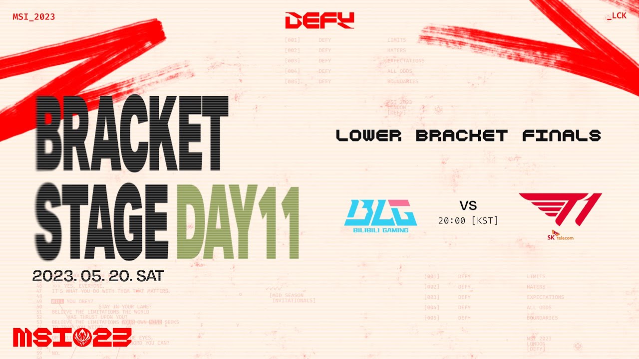 BLG vs. T1 | 브래킷 스테이지 Day11 | 2023 MSI