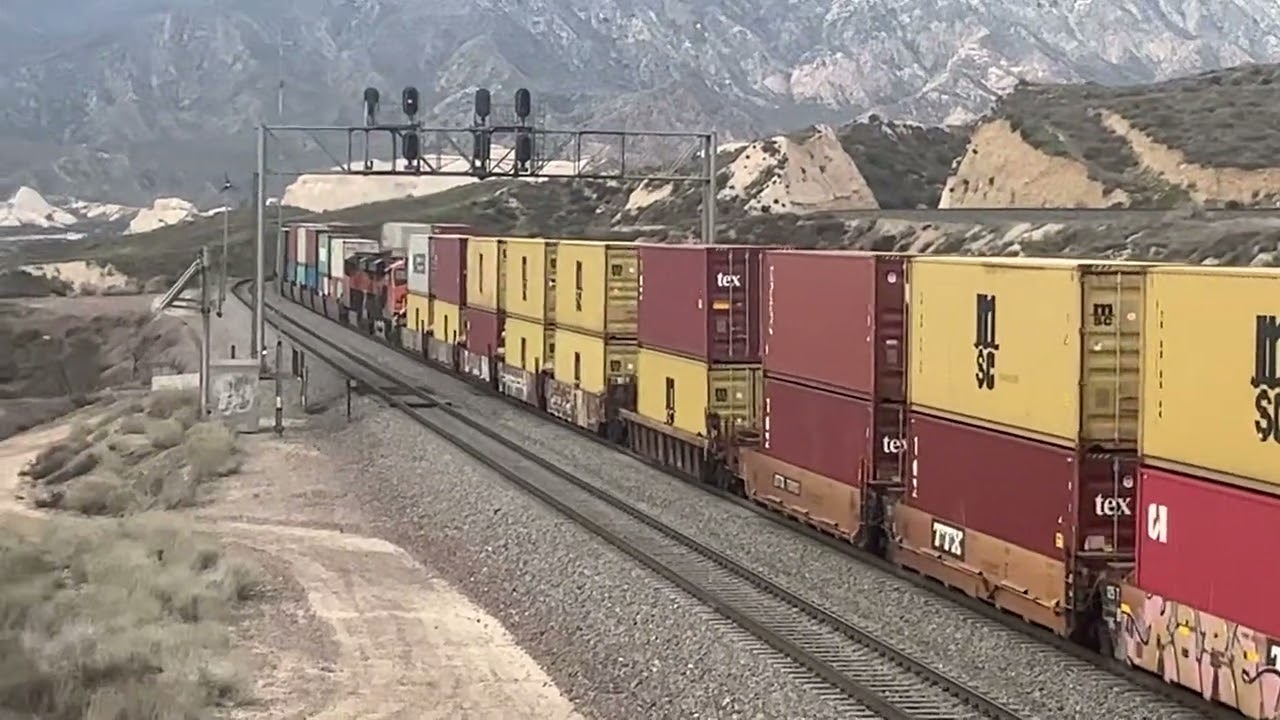 Bnsf train passing by on track 2