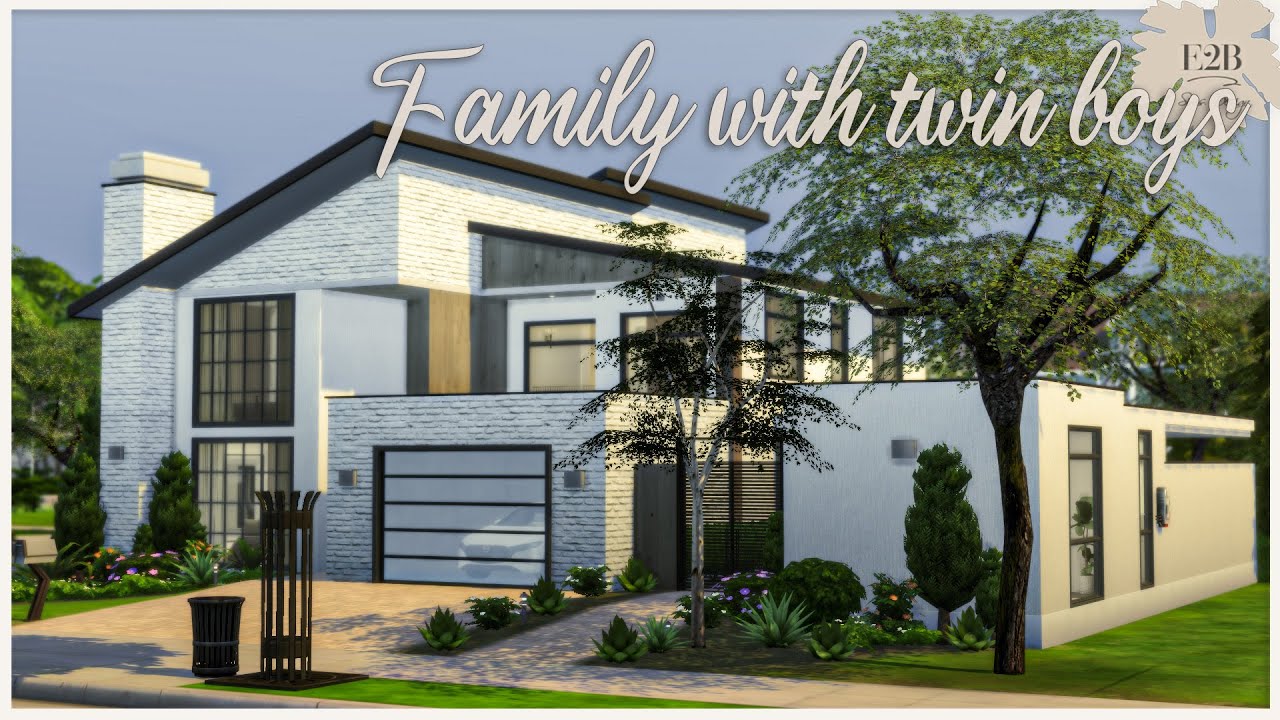 FAMILY WITH TWIN BOYS | Sims 4 CC Speed Build | DOWNLOAD LINK (TRAY+CC+CC LINKS)