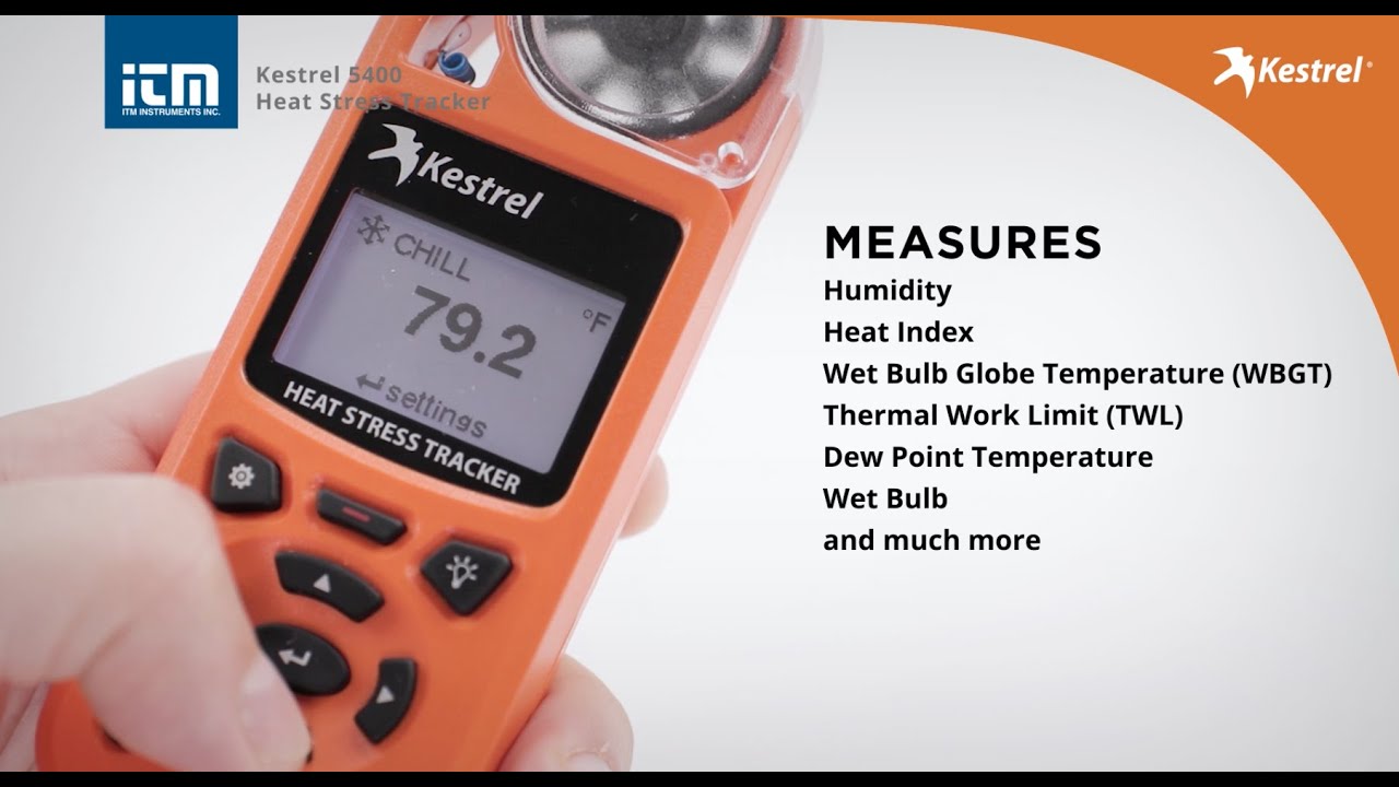 Track heat stress with the Kestrel 5400 Heat Stress Tracker