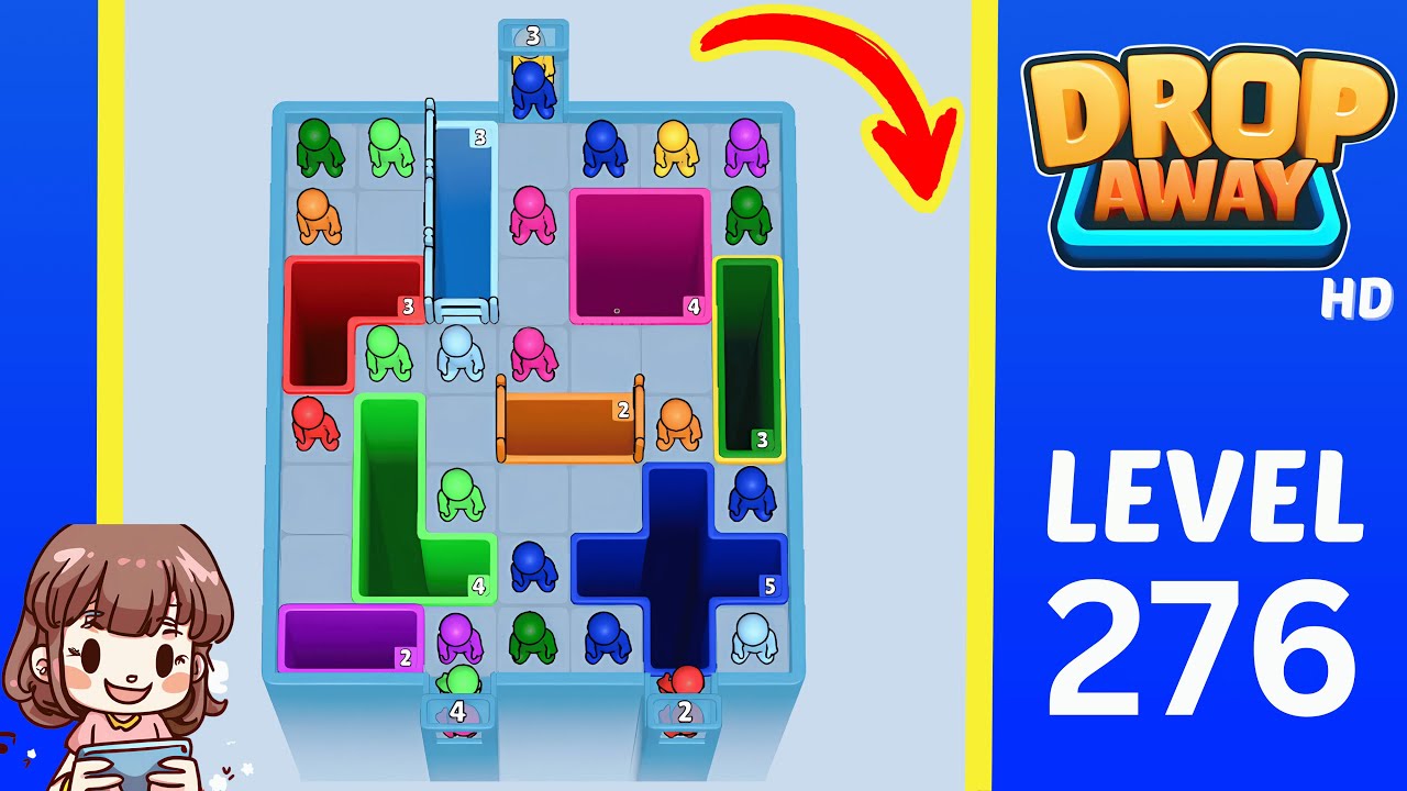 Drop Away Level 276 Solution Walkthrough