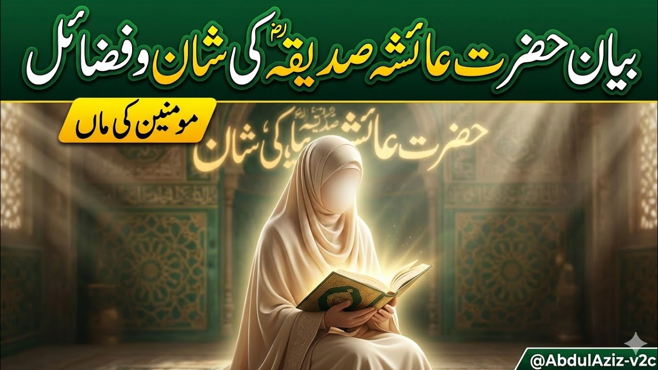 ام المؤمنین حضرت عائشہ صدیقہؓ کی شان اور فضائل || ایمان افروز بیان