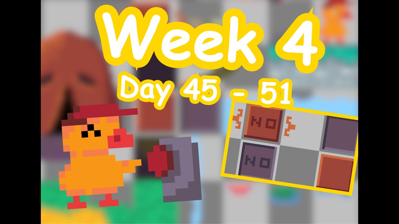 Week 4 Day 45 - 51 of making my indie game!