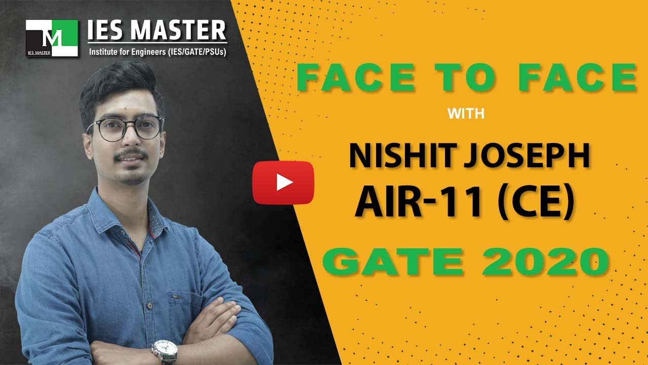 GATE 2020 Topper | Nishit Joseph AIR 11 (CE) | IES Master Classroom Student