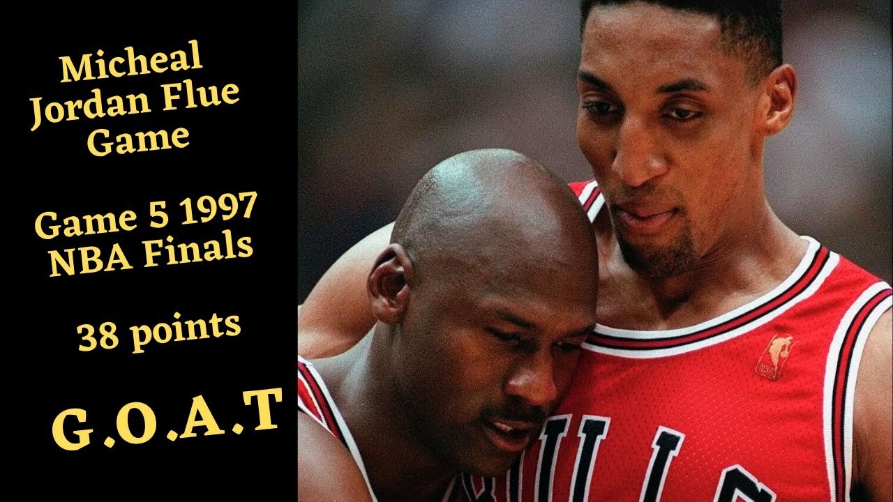 Michael Jordan flu game | 38 points | Game 5 1997 NBA Finals | June 11, 1997