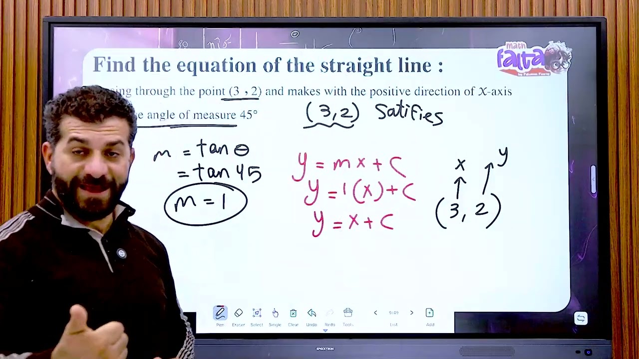 حل واجب The equation of the line part 1