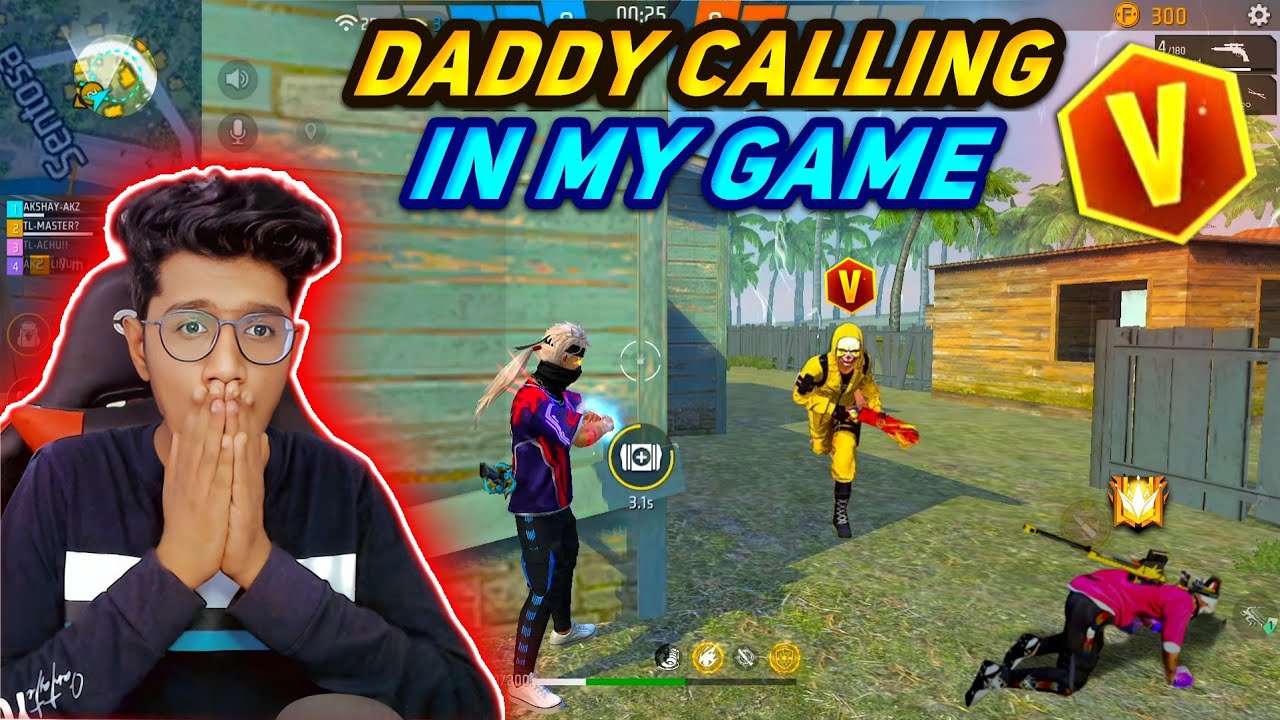 Daddy Calling In My GAME 😱 Akshay Akz Vs Daddy Calling - Free Fire Kerala