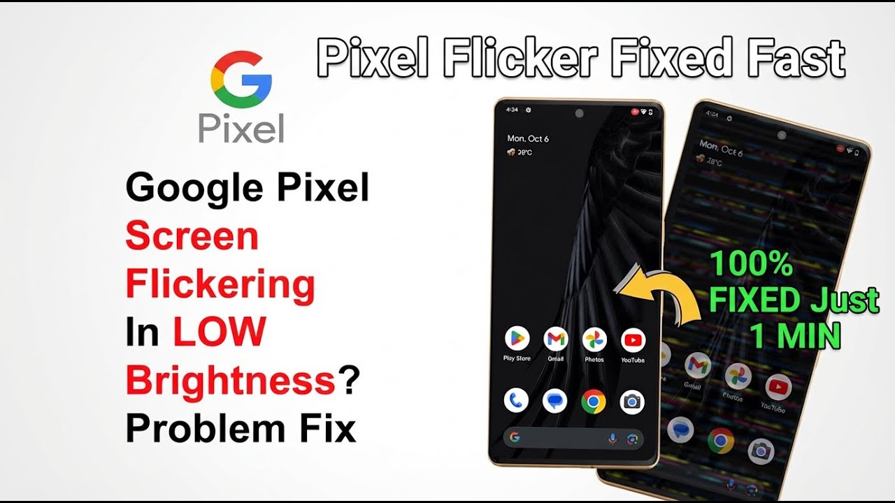 Pixel Phone Screen Flicker in Low Brightness Fix | Works on Pixel 5, 6, 7 & 8 Series