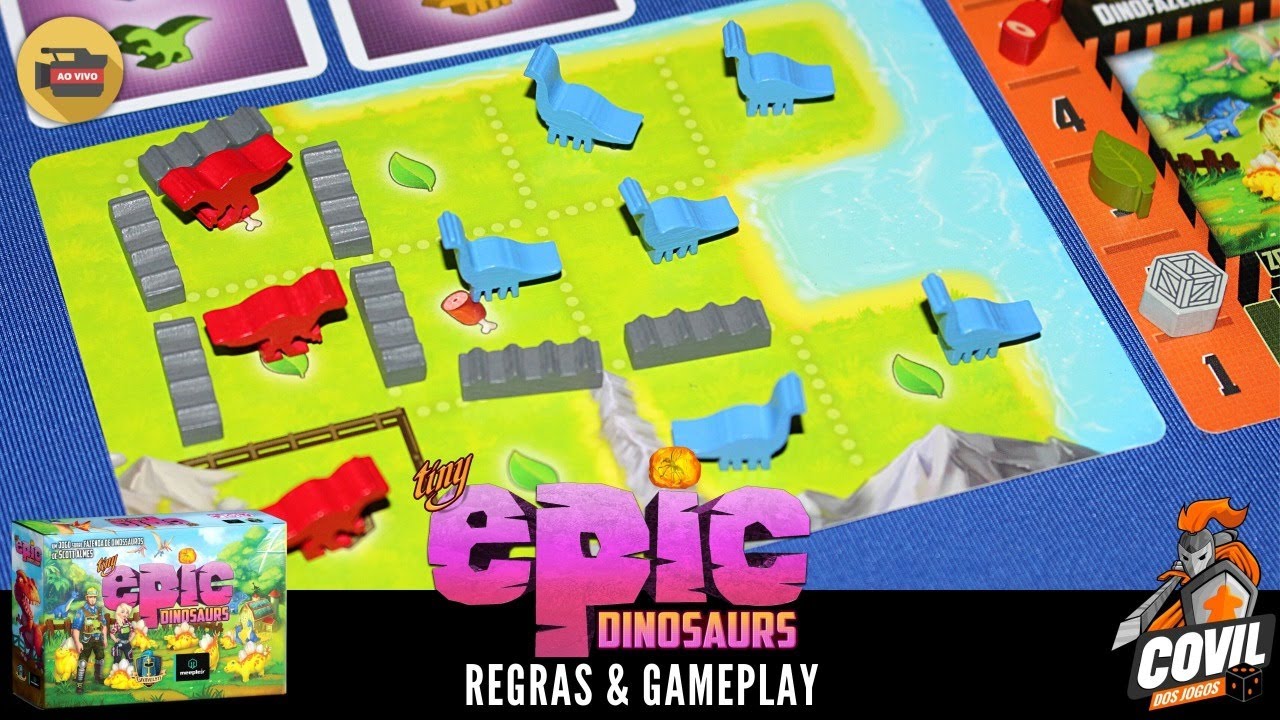 Tiny Epic Dinosaurs -  Regras  e Gameplay Ao Vivo