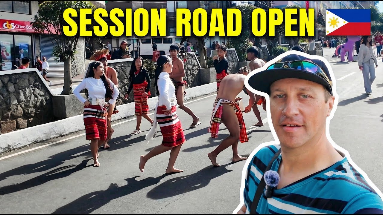 Session Road Baguio City 🇵🇭 Sunday Street Walk | Philippines in 4K