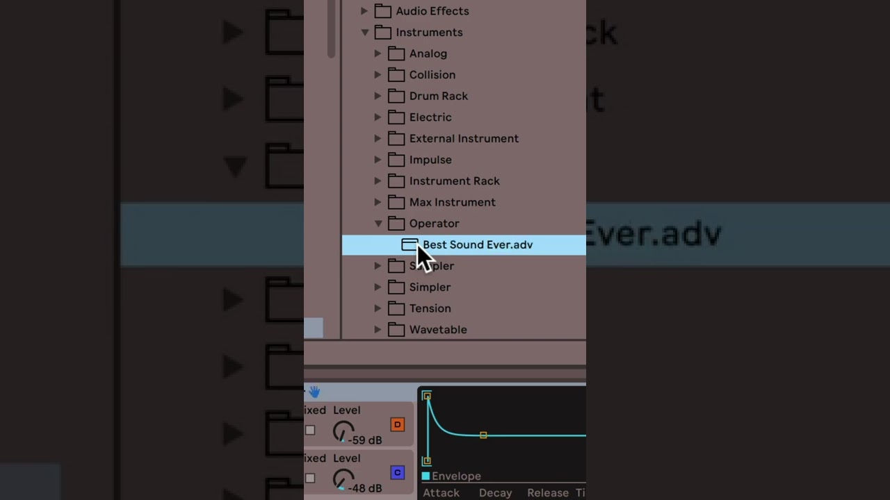 How to Save Operator Presets in Ableton