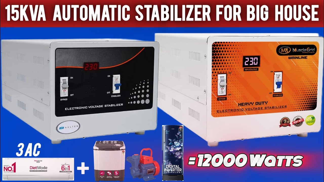 15 KVA Stabilizer Single Phase Automatic | 15 KVA Stabilizer Price in India | Aulten 15 KVA