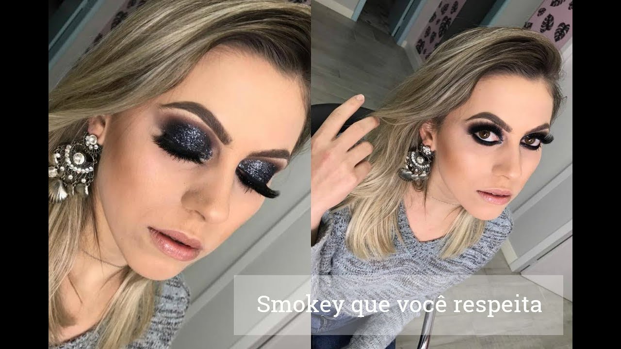 Maquiando Cliente | Smokey eyes + glitter bitarra