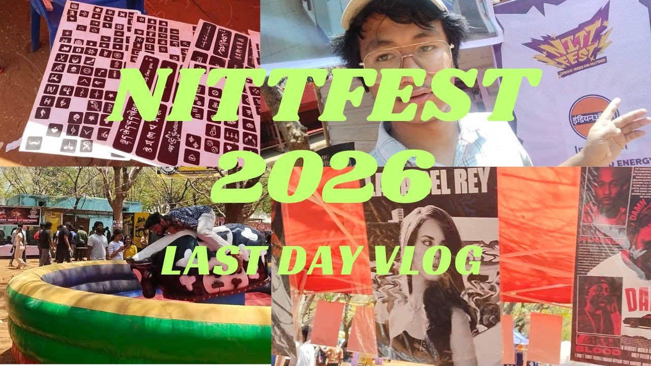 NITTFEST last day vlog (daytime only) || #nitt #nittrichy 