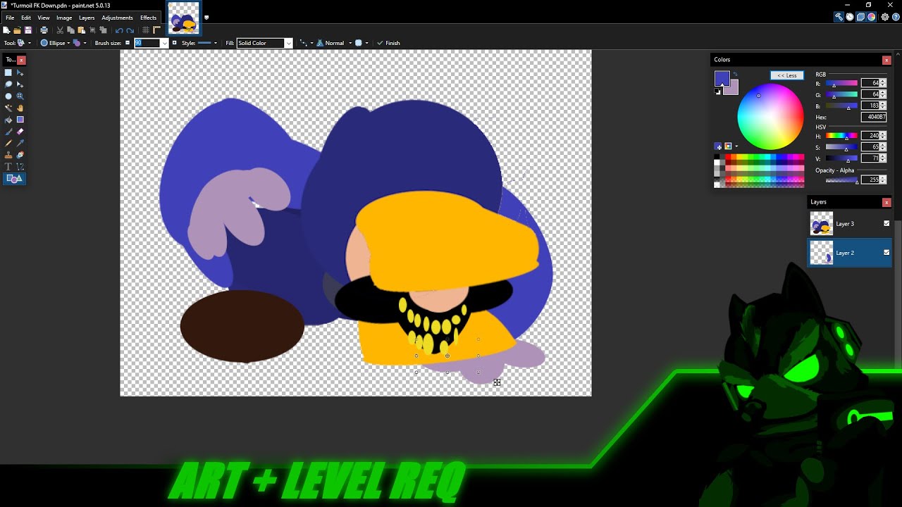 Working on FNF Fallen Kingdom art: Turmoil + GD Level requests #3 (NO DEMONS)