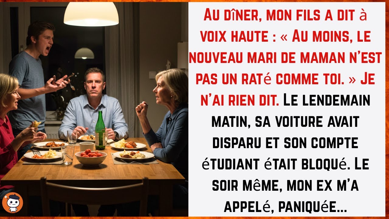 Mon fils m’a insulté au dîner devant tout le monde… alors j’ai bloqué son compte et sa voiture.