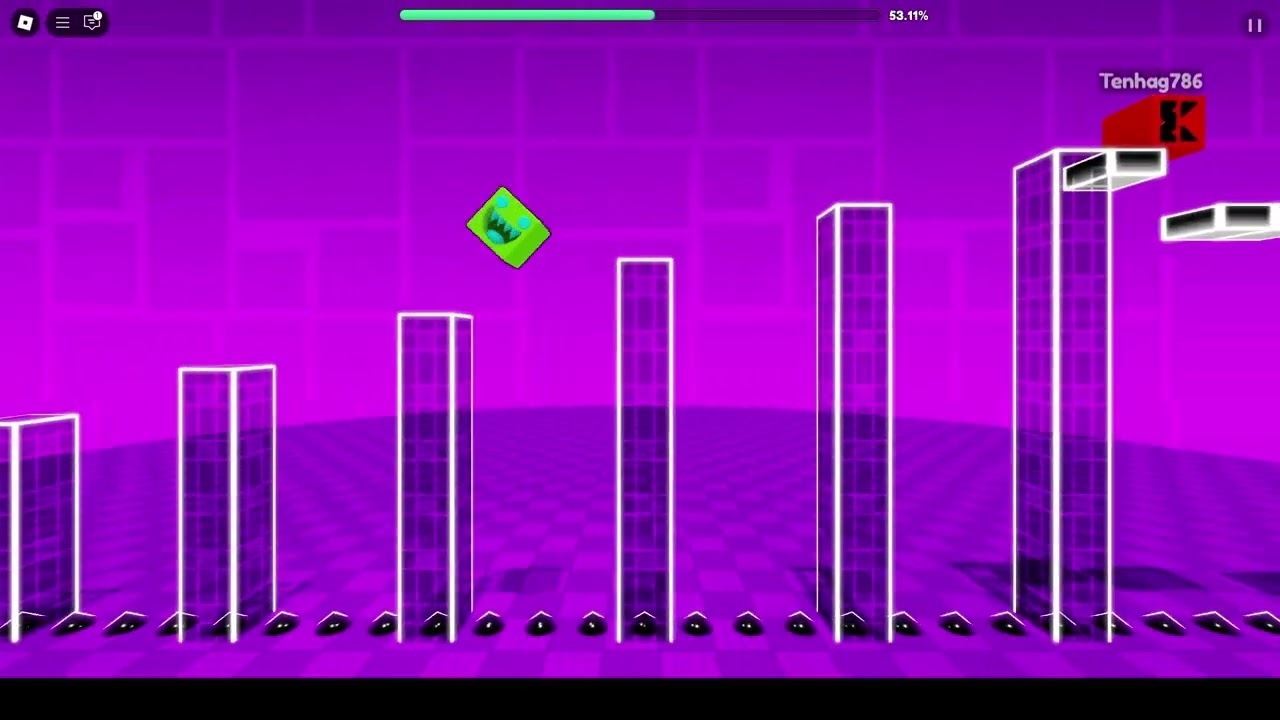 Geometry Dash Polydash, my first attempt on roblox, can you beat my time ? #Roblox #geometrydash