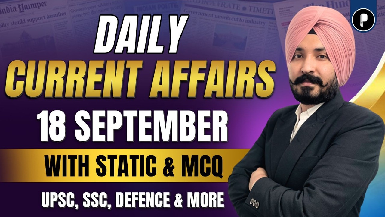 18 September Current Affairs 2026 | Daily Current Affairs | Current Affairs Today