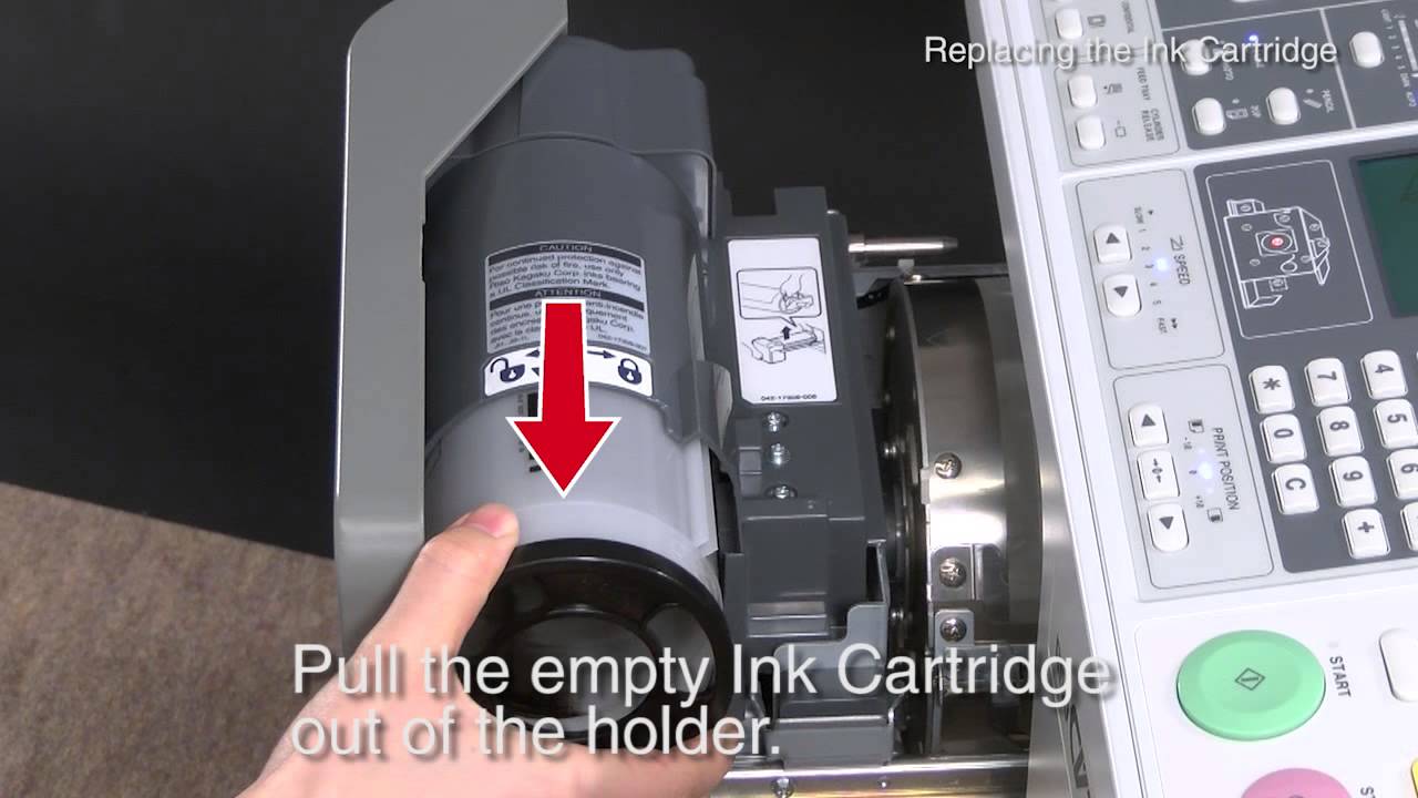 RISO CV Instruction of Replacing the Ink Cartridge　＜RISO＞