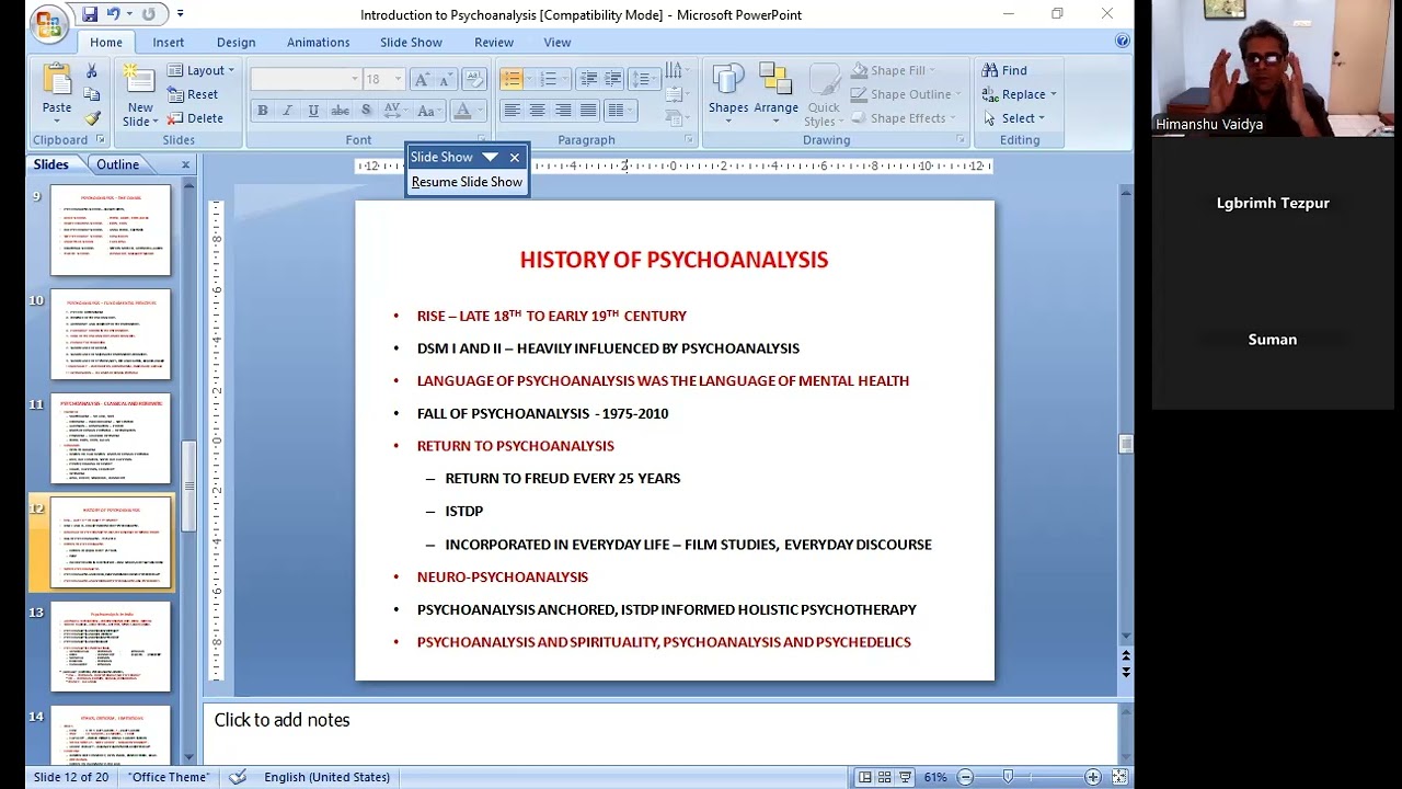 INTRODUCTION TO PSYCHOANALYSIS -  04