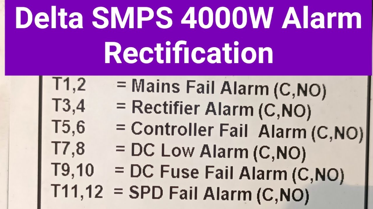 Delta SMPS 4000W Alarm Rectification ? Telecom Knowledge