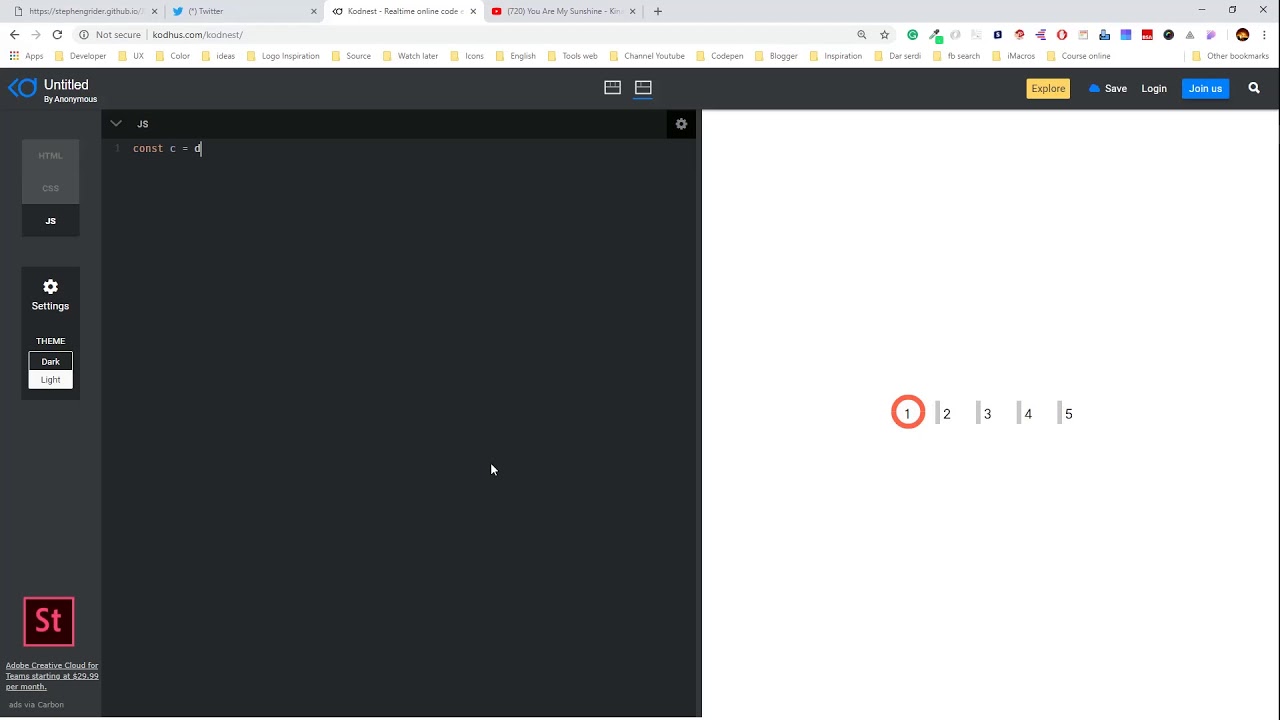 Pagination bar with Animation