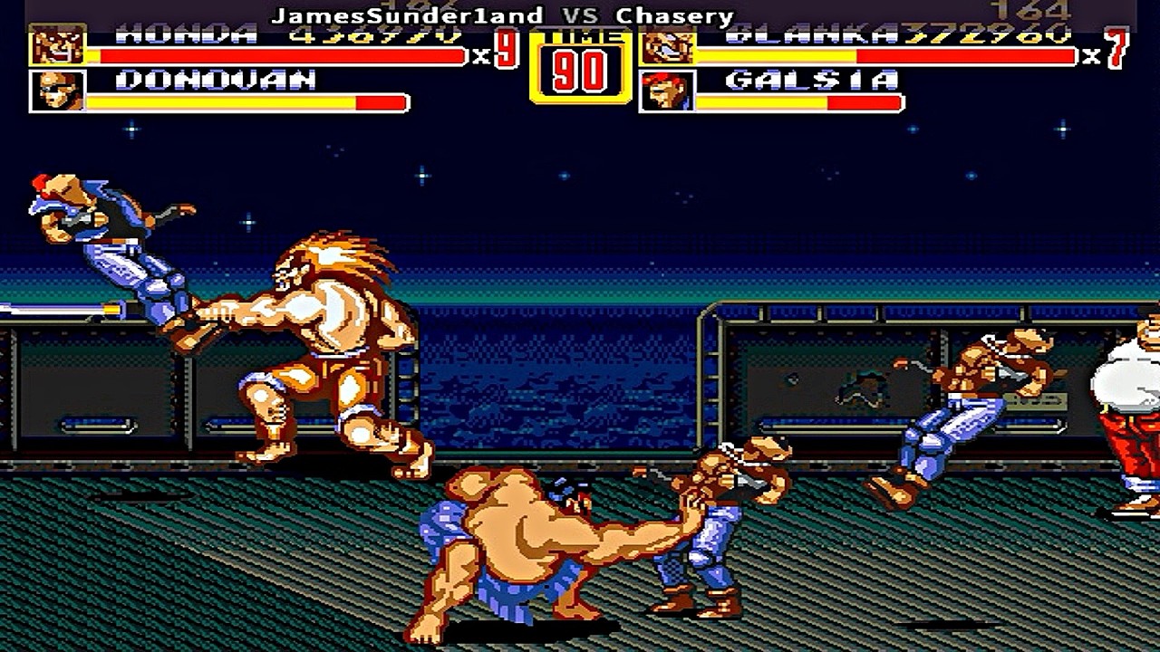 Streets of Rage 2-Street Fighter Version 3 (Blanka/Honda/Zangief/T.Hawk)  JamesSunder1and & Chasery