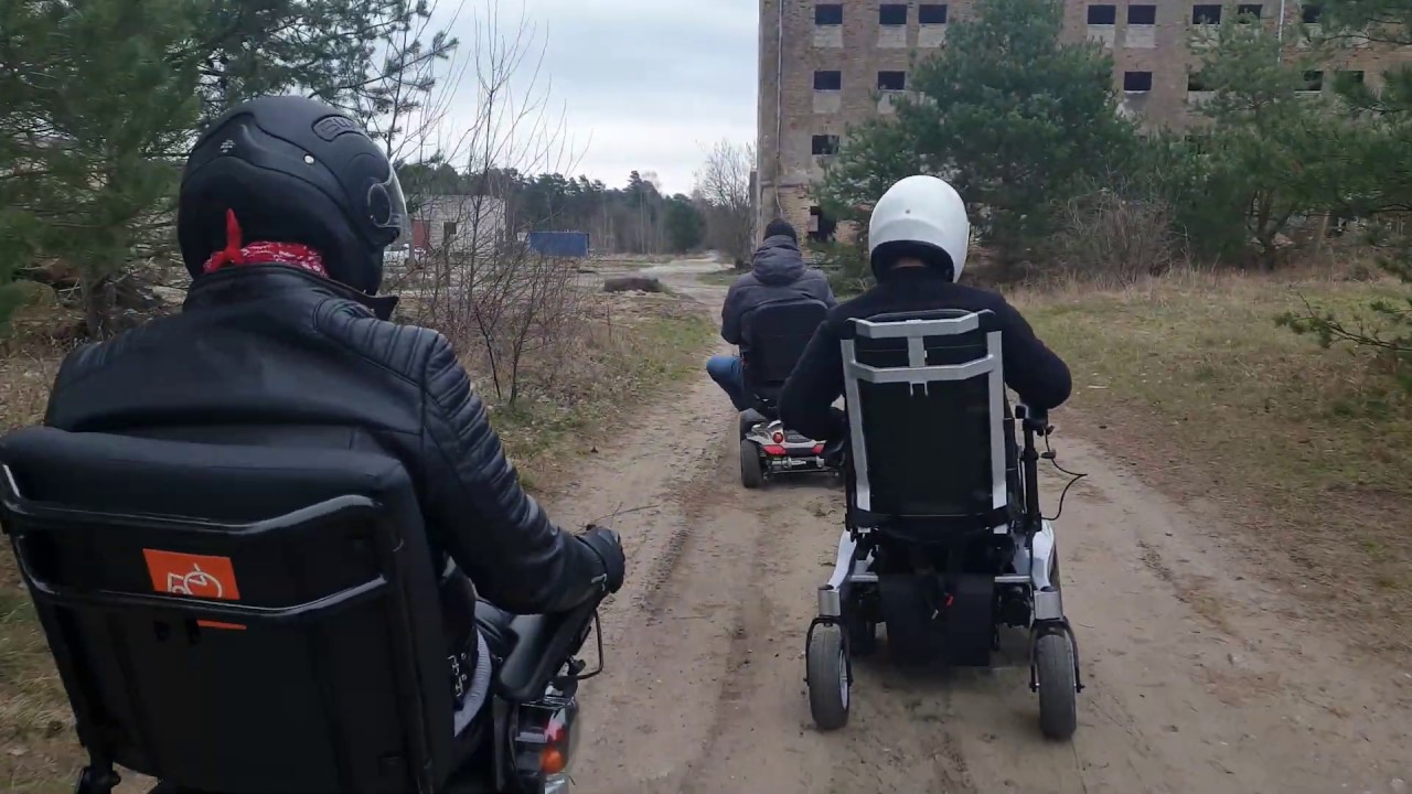 Wózki inwalidzkie elektryczne test w terenie na poligonie, Wózek elektryczny Airide go, Compact