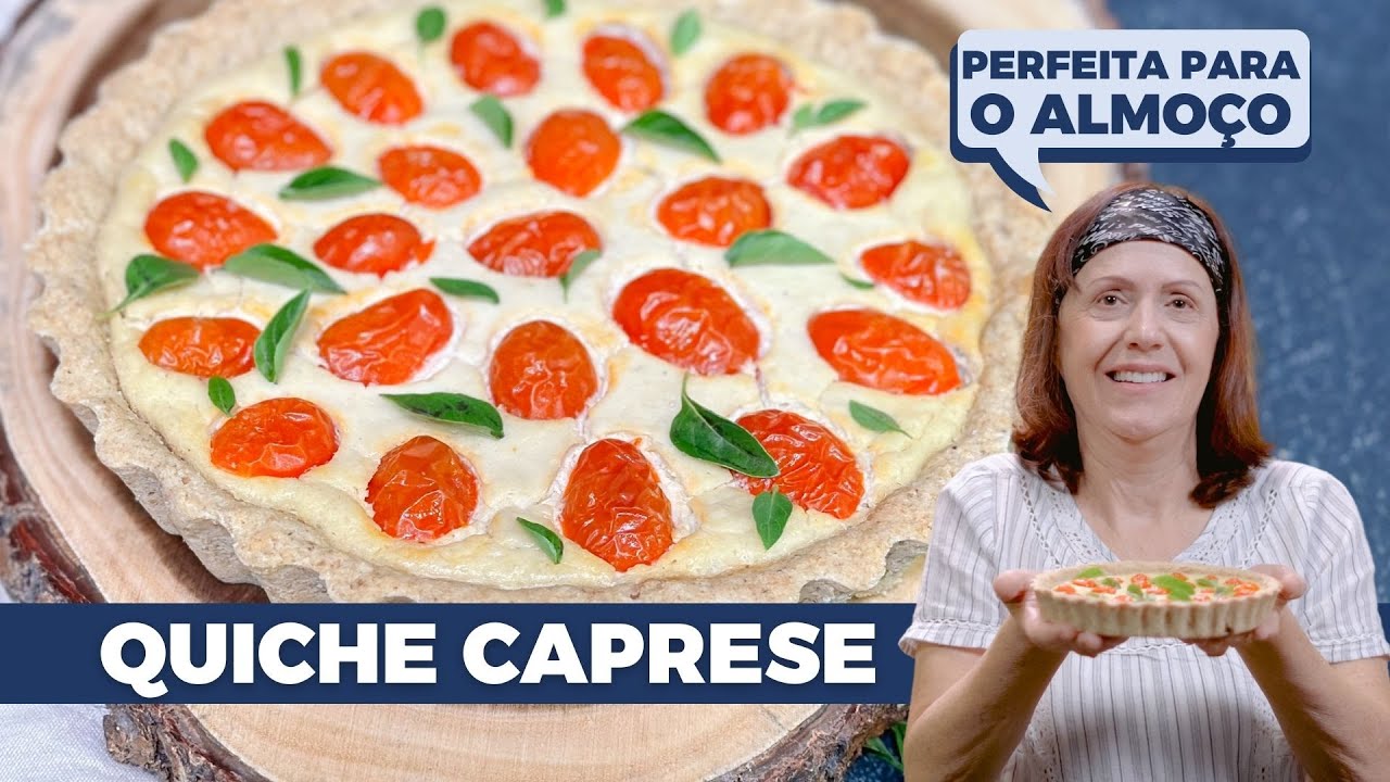 Receita perfeita de Quiche Caprese sem glúten
