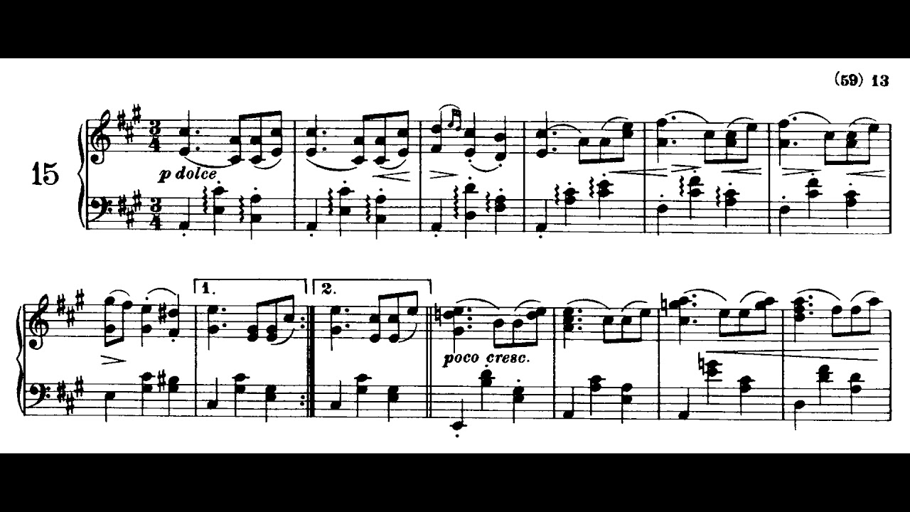 Brahms Waltz A major, op. 39 No.15