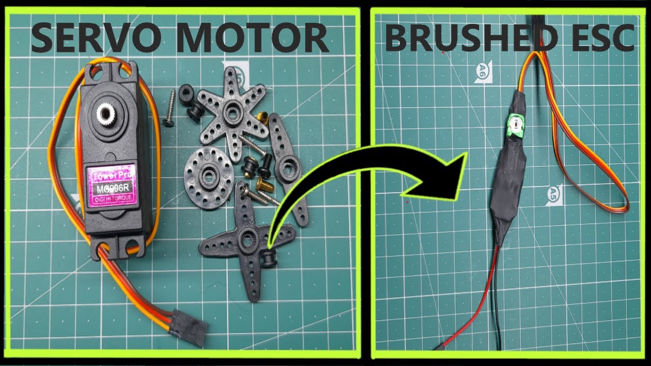 Make Brushed esc electronic speed controller with servo motor at home