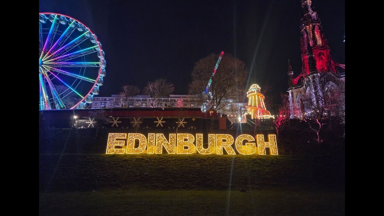 Edinburgh Christmas Market Walk, 2025!