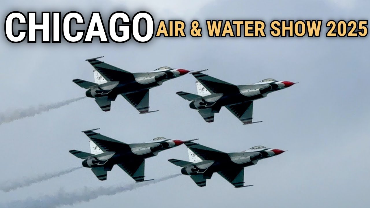 🇺🇸 Chicago Air and Water Show 2025 | North Avenue Beach | On Sunday - August 17, 2025 | 4K