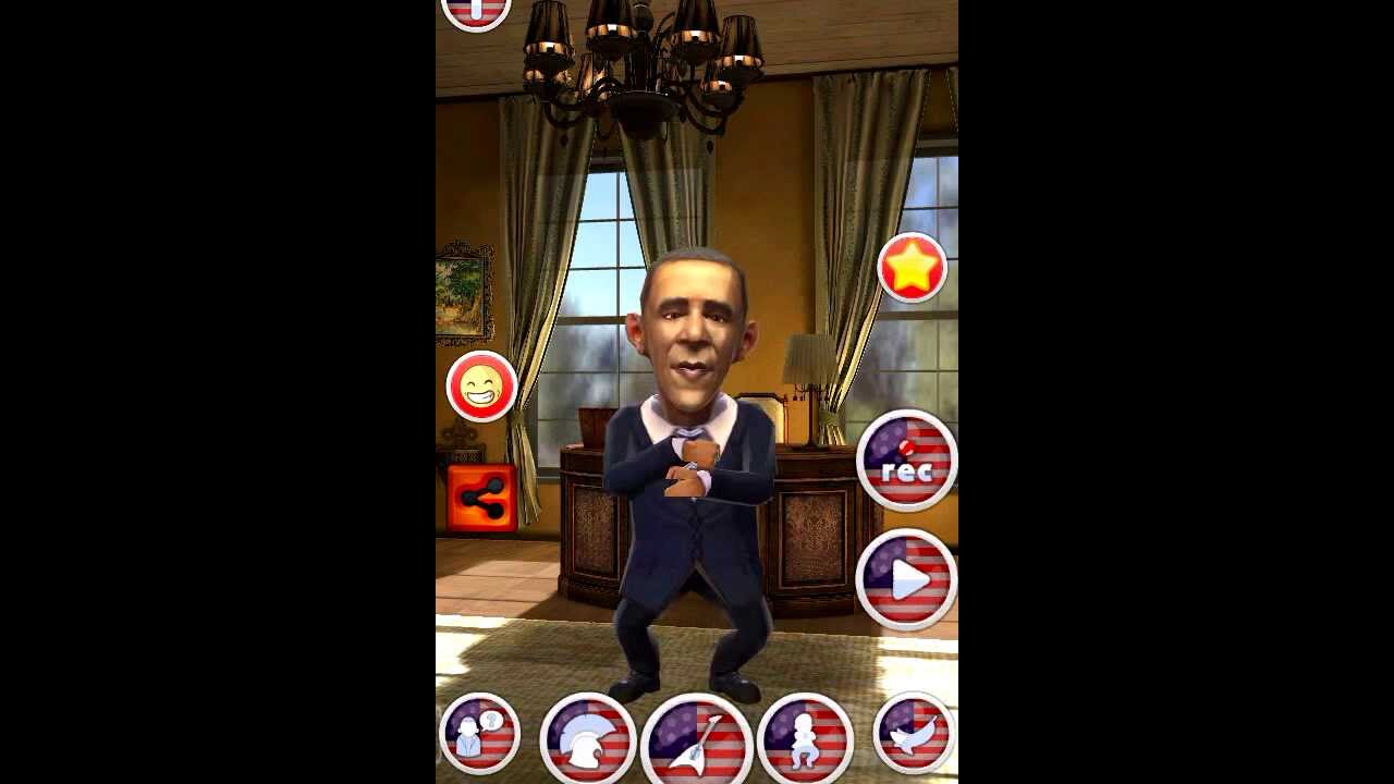 Talking Obama app. New free funny game for Android.