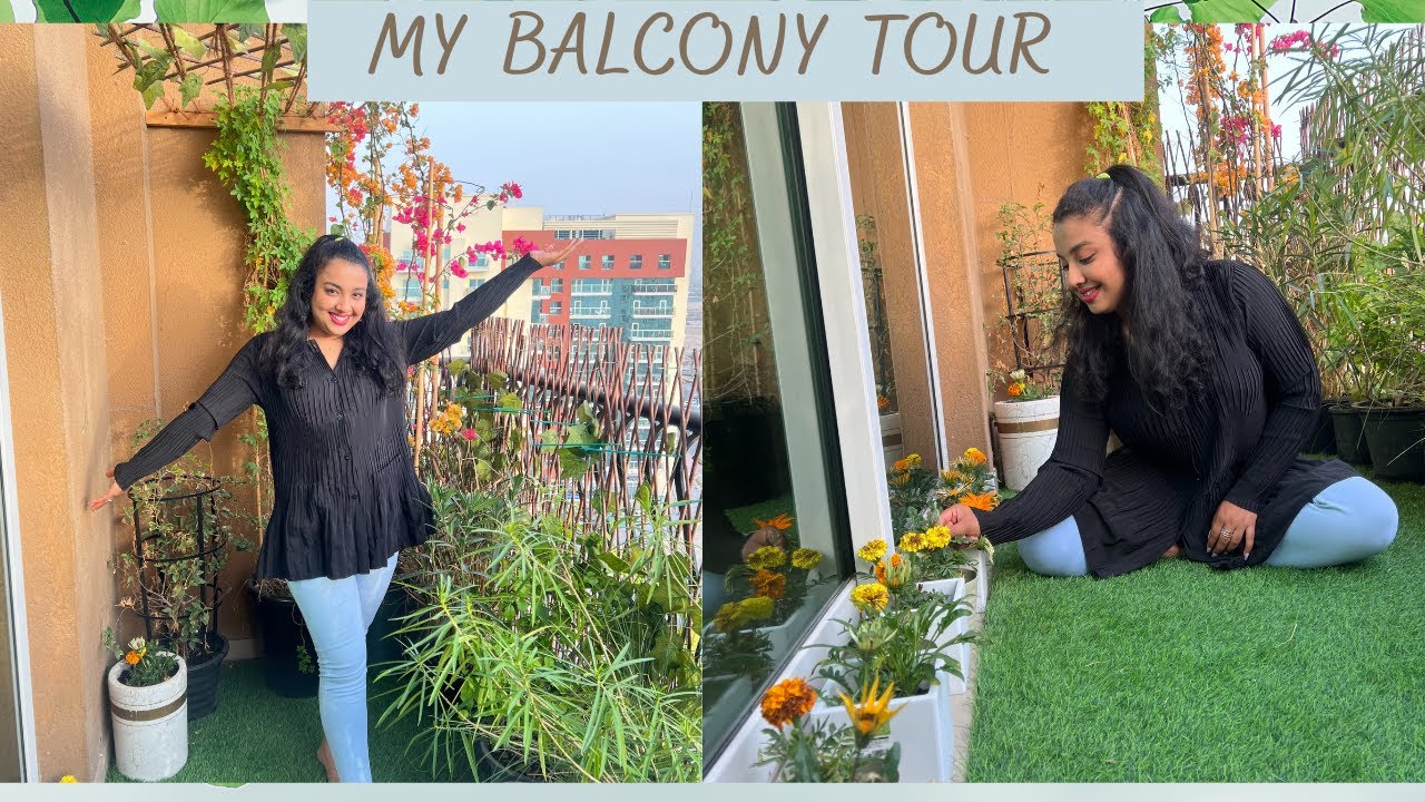 MY BALCONY TOUR || Balcony garden in Dubai || SIMPLY BLESSED ||