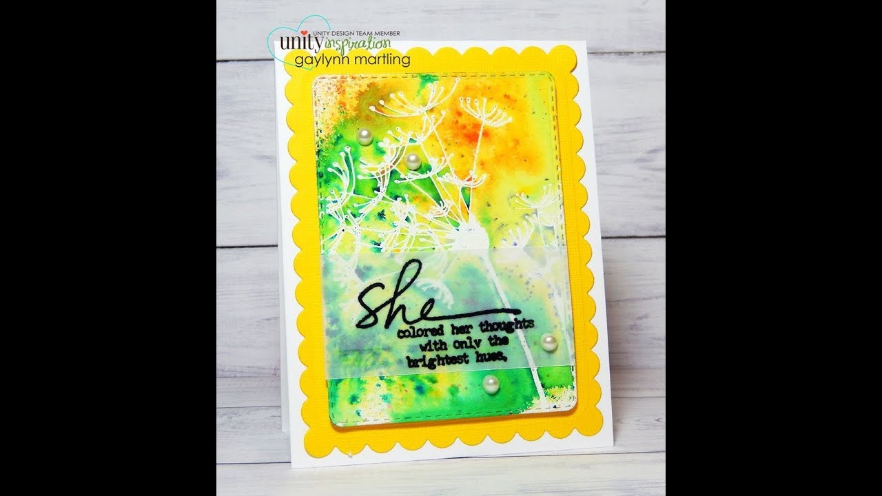 Unity Quick Tip: Brusho Watercolor Emboss Resist