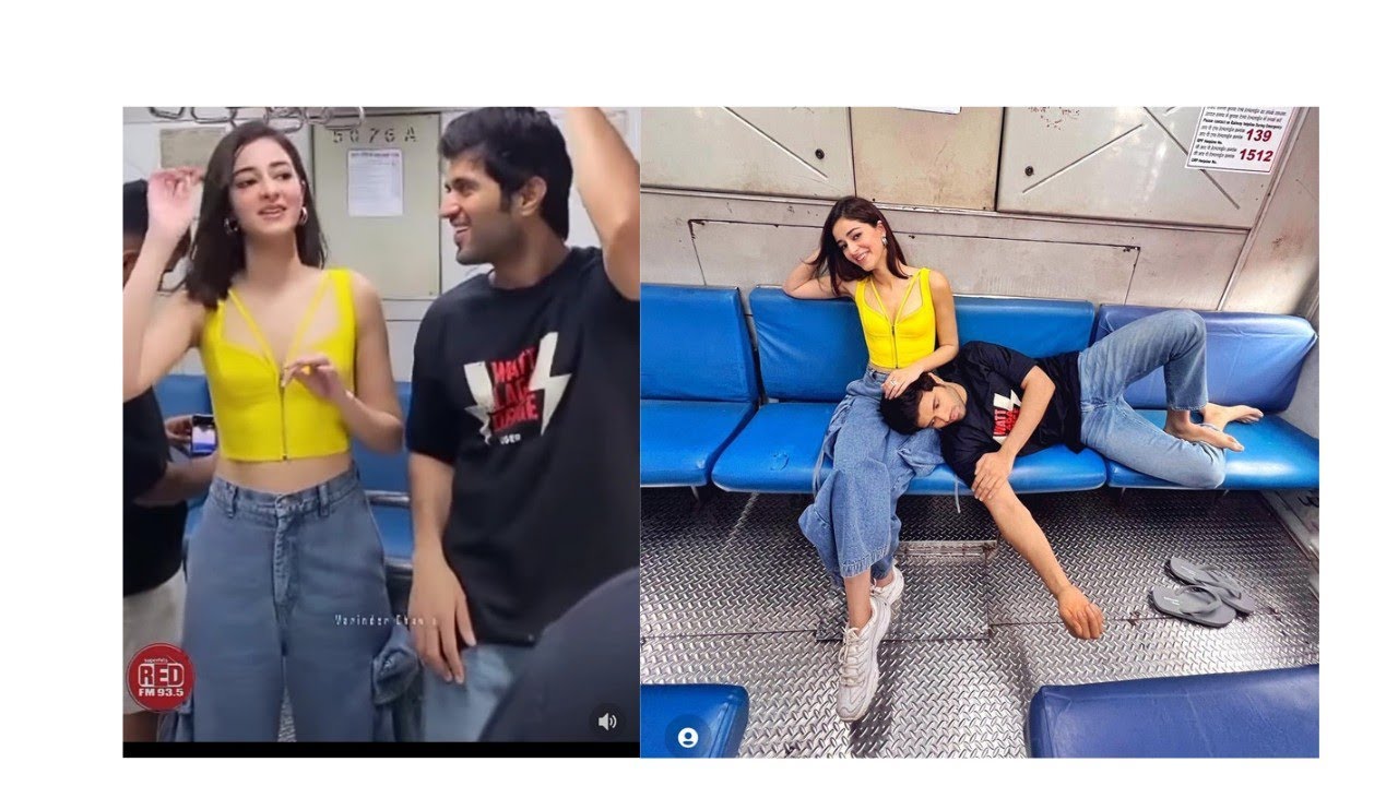 Red fm! vijay deverkonda ananya panday redfm studio train me kiya romance @redfmindia
