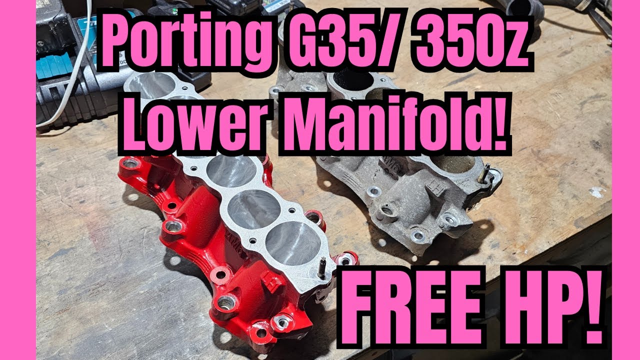 How to Port your G35/350Z Lower manifold for free! Part 2! FREE HP! Manifold porting and paint!