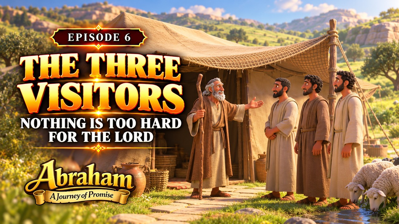 When God Visits Abraham - The Three Visitors (Bible Story for Kids)