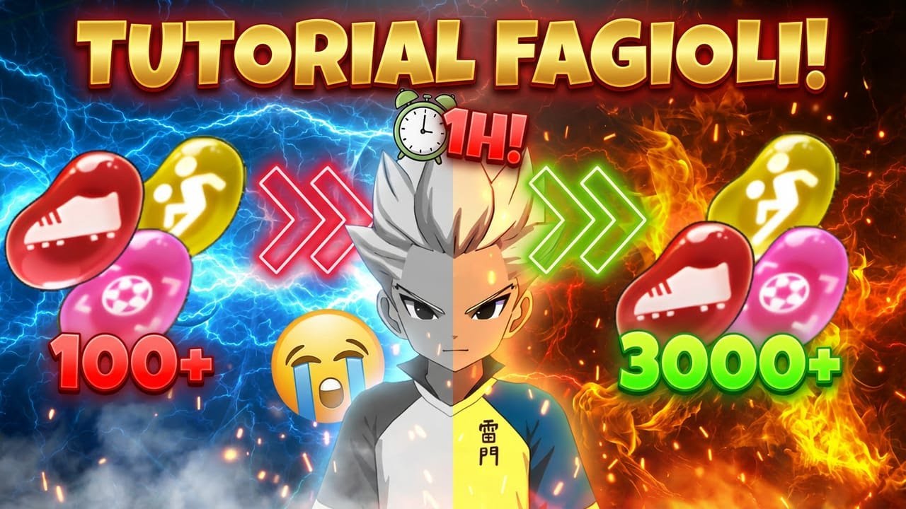 COME RIEMPIRE IL TUO INVENTARIO DI FAGIOLI IN UN'ORA SU INAZUMA ELEVEN VICTORY ROAD! ⚡