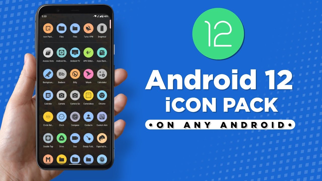 How To Get Android 12 icon Pack On Any Android Phone!
