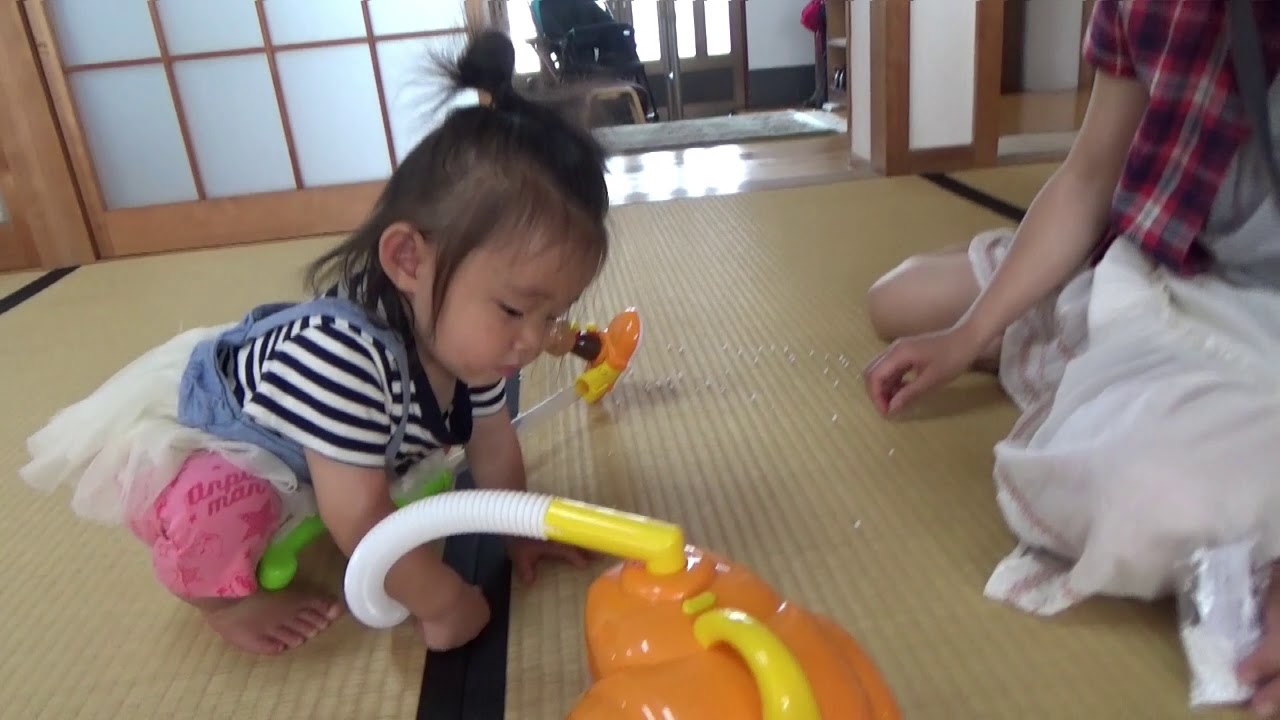 アンパンマン掃除機にスゲェ食いついた　2020 6 6
