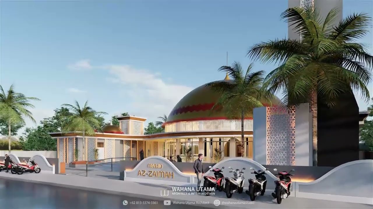 Desain Masjid 1 Lantai Segi 8 - Masjid Az-Zaimah