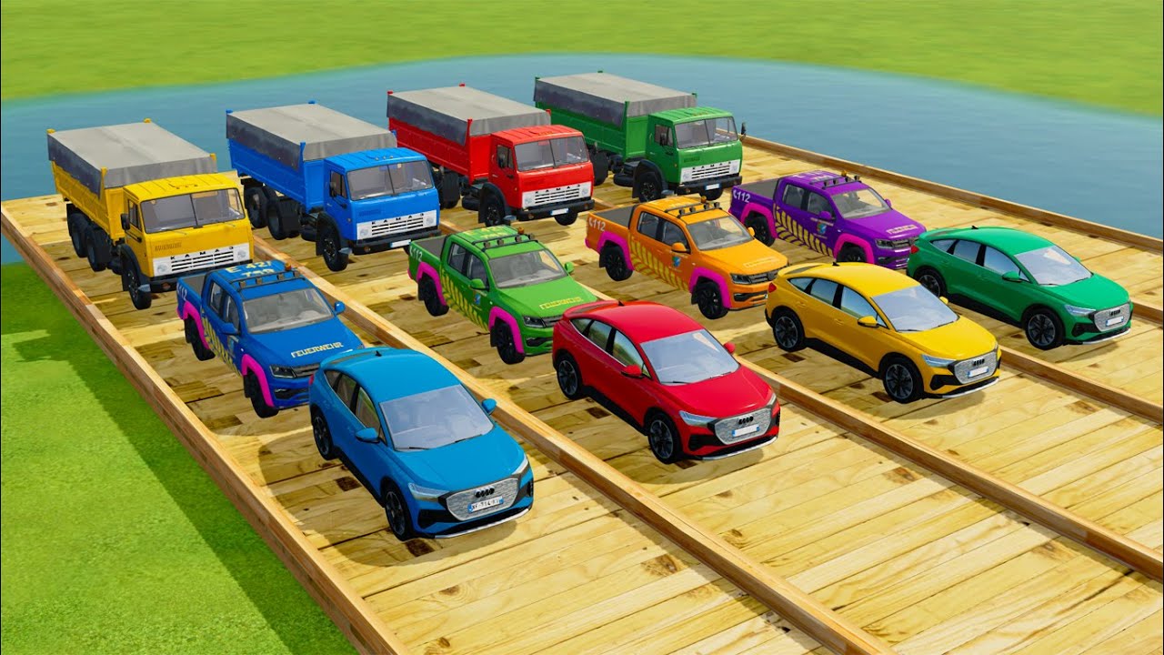 MAN Trucks vs. City Traffic: Emergency Vehicle Transport Mission with tractor - fs22