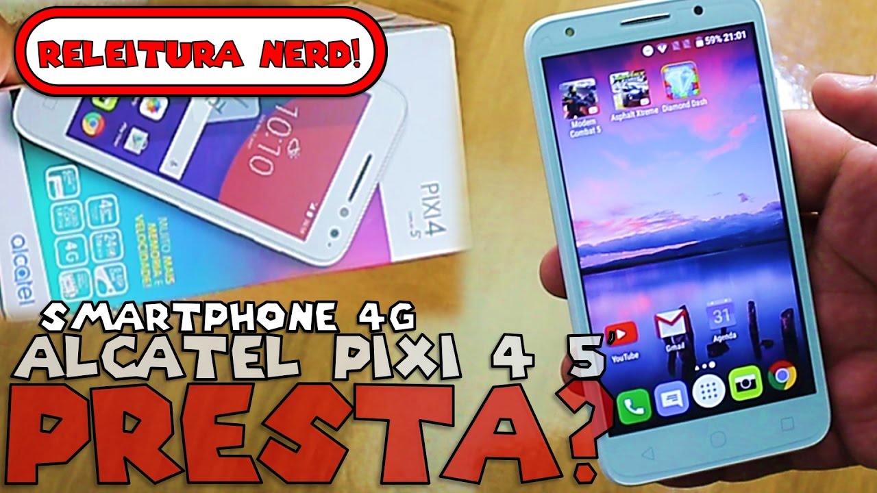 Celular Smartphone Alcatel Pixi 4 5' 4G 5045j - Presta? &Eacute; bom? Vale a Pena? (teste com jogos)