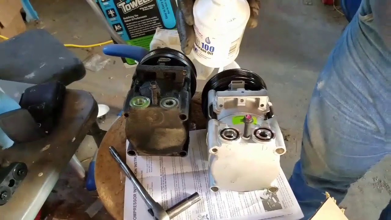 Installing an AC compressor on a 2005 ford escape xlt 3.0 liter  6cyl a/c repair car cold air